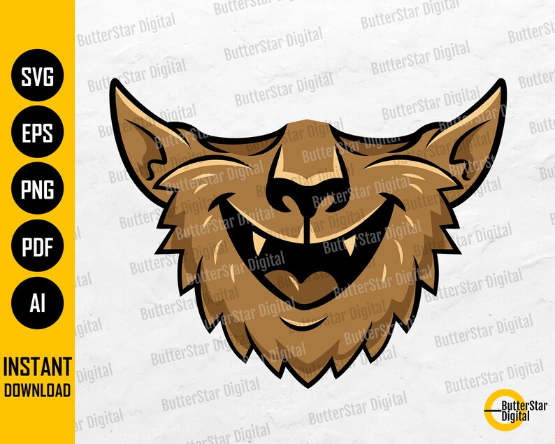 Download Werewolf Face Mask SVG Wolf Man Facemask Halloween Monster ...