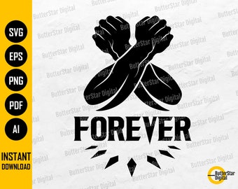 Forever Salute SVG | Geste de main de panthère noire | Silhouette Cameo | Fichier de coupe Cricut | Vecteur Clipart | Téléchargement numérique Png Eps Pdf Ai