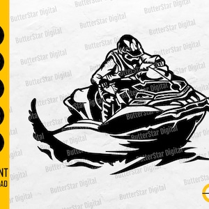 Jetski Rider SVG | Waverunner SVG | Jetski rijden SVG | Sea Ocean Lake Beach | Snijden bestanden cuttable Clipart Vector Digitale Dxf Png Eps Ai