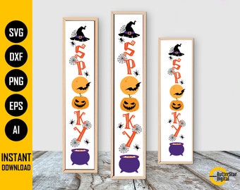 Halloween Decorations Outdoor Porch Signs Trick or Treat & It's October Witches Hocus Pocus Decorations Hanging Signs for Front Door Home Halloween