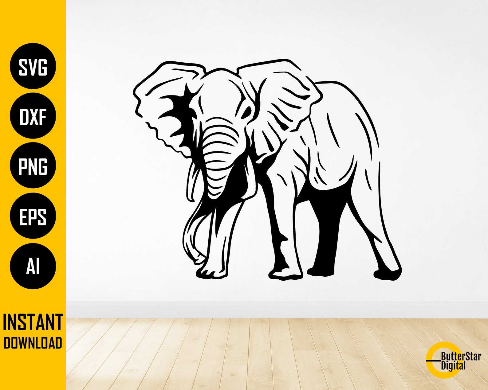 Elephant SVG Safari SVG Wild Animal Africa Vinyl Decal - Etsy