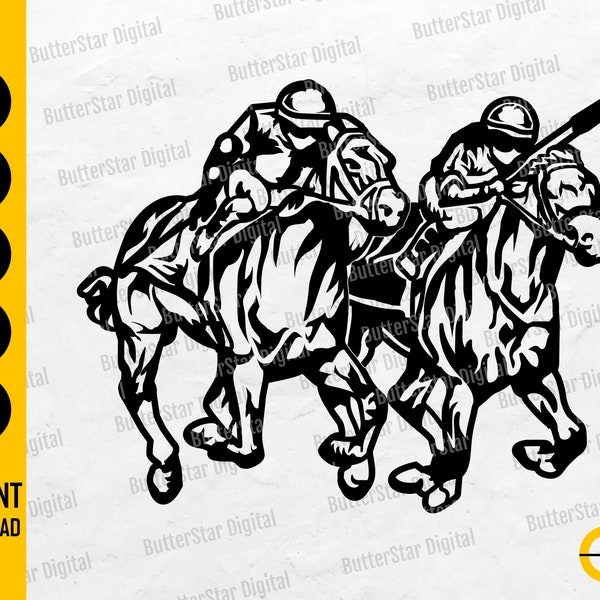 Horse Racing SVG | Derby SVG | Horse Race Vinyl Stencil Drawing Illustration | Cricut Cutting File Silhouette Clipart Digital Dxf Png Eps Ai