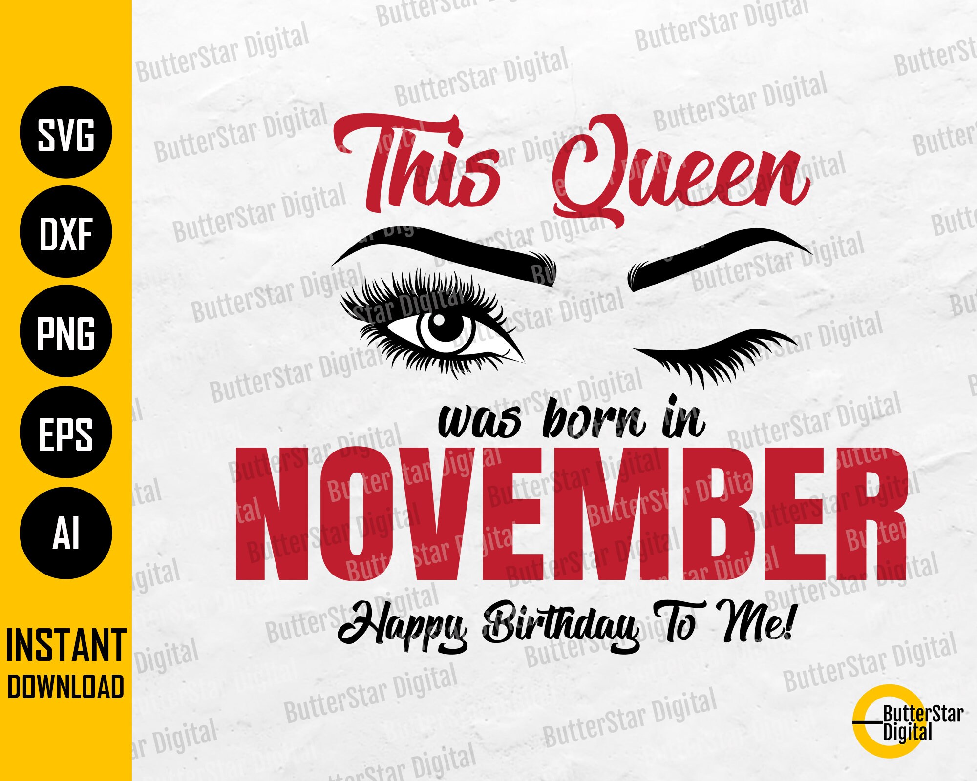 November birthday clip art