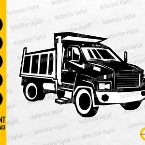 Dump Truck SVG | Construction SVG | Semi Truck Illustration Decal Graphics | Cricut Cutting File Cut | Clipart Vector Digital Dxf Png Eps Ai