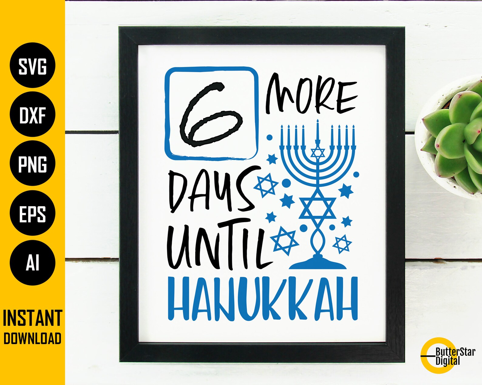 Days Until Hanukkah SVG Hanukah Countdown Chanukah Etsy