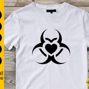 Biohazard Heart SVG Toxic Love SVG Bad Romance SVG Cricut Silhouette ...