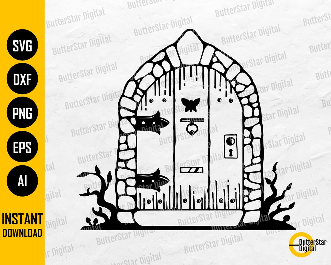 Fairy Door SVG | Mushroom House Decal Wall Art Vinyl Decor Decoration ...