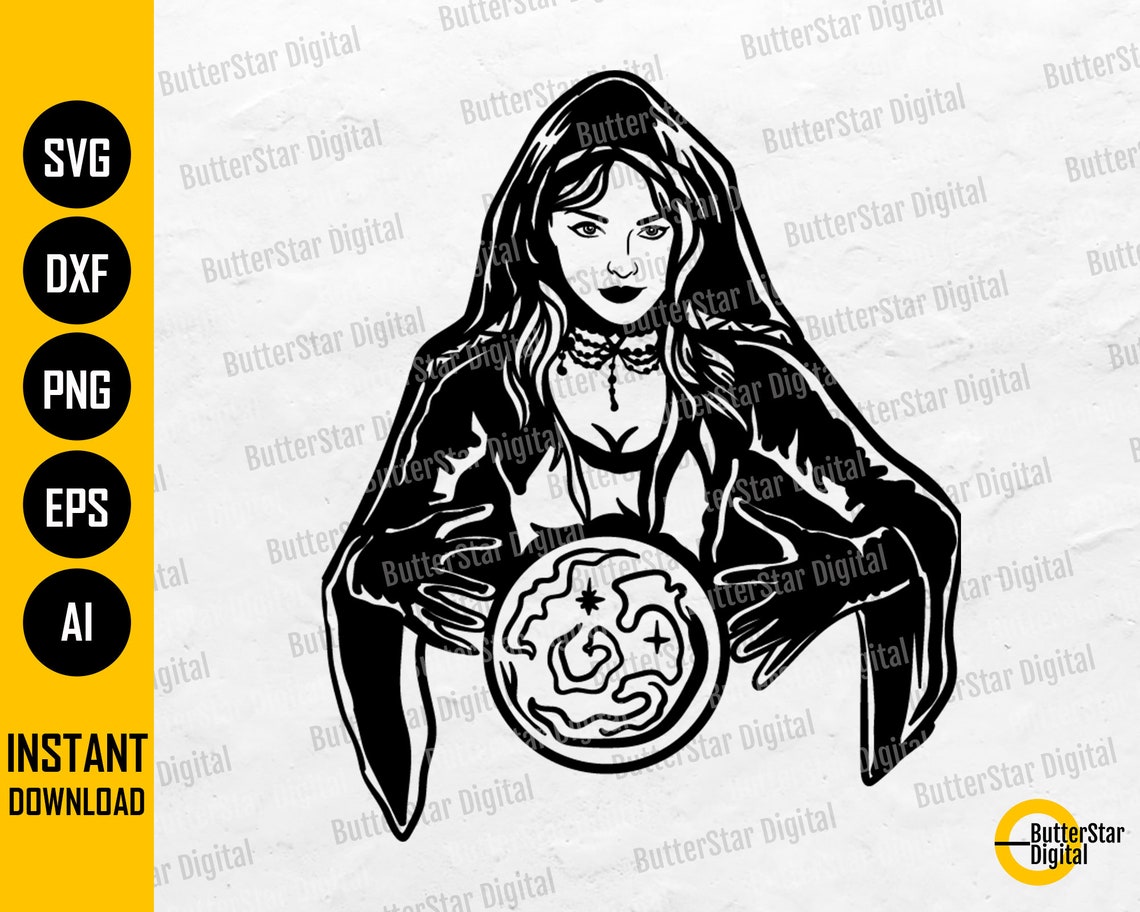 Fortune Teller SVG Crystal Ball SVG Gothic Shirt Vinyl Etsy