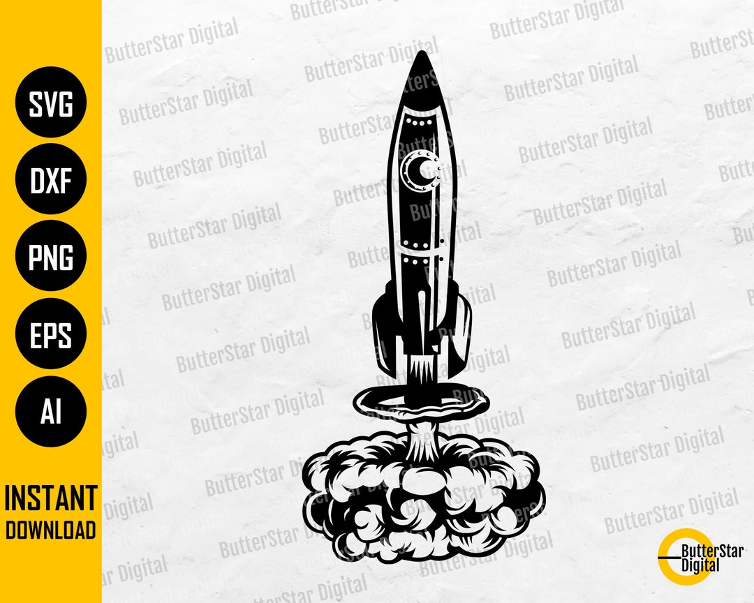 Rocket Launch SVG | Spacecraft SVG | Astronomy T-shirt Decals Sticker ...