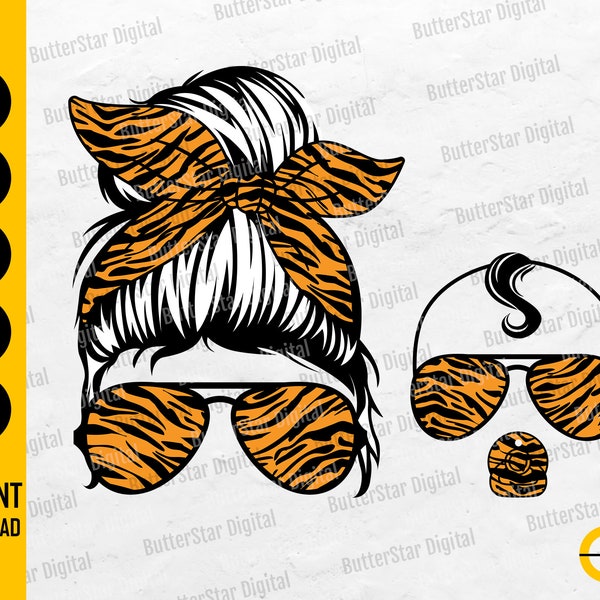 Tiger Momlife SVG | Animal Aviator Sunglasses SVG | Babylife SVG | Baby Life Svg | Cricut Cutting File Clipart Vector Digital Dxf Png Eps Ai