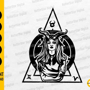 Pagan SVG | Witch SVG | Wicca SVG | Witchcraft Svg | Antlers Svg | Gothic Svg | Cricut Cameo Clipart Vector Digital Download Dxf Png Eps Ai