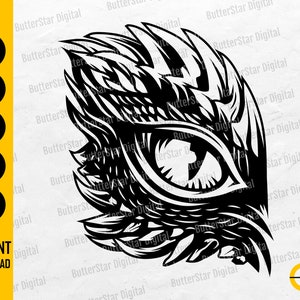 Eye Of The Beast SVG | Dragon SVG | Mythical Animal SVG | Cricut Cutting Files Silhouette Printables Clip Art Vector Digital Dxf Png Eps Ai