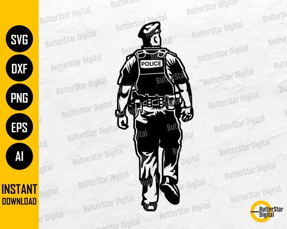 Back of Police Officer SVG Cop T-shirt Vinyl Stencil - Etsy