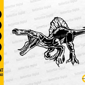 Roaring Spinosaurus SVG | Dinosaur SVG | Prehistoric Animal SVG | Cricut Cut File Silhouette Printable Clipart Vector Digital Dxf Png Eps Ai