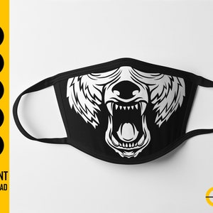 Animals BUNDLE Face Mask SVG Wild Facemask Roar Mouth Cover Cricut ...
