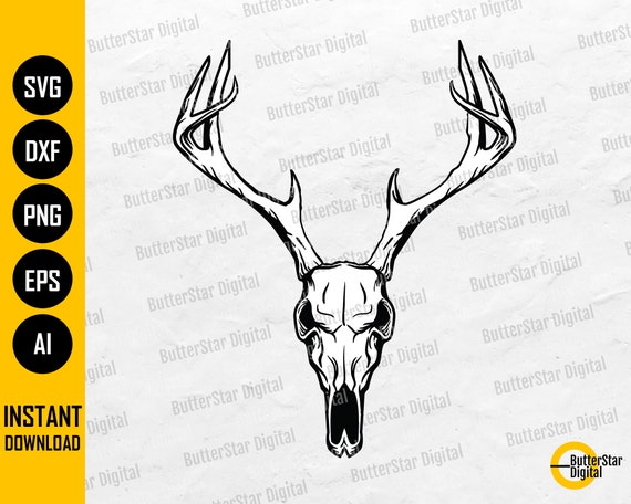 Download Deer Skull SVG Buck Head SVG Elk Skeleton SVG Animal | Etsy