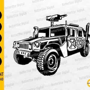 Humvee SVG | Army SVG | Military Soldier War Vehicle Truck Car Humvy | Cricut Cutting Files Printables Clipart Vector Digital Png Eps Dxf Ai