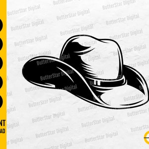 Cowboy Hat SVG | Cowgirl Hat SVG | Cowboy SVG | Western Vinyl Stencil | Cricut Cut Files Silhouette Printable Clipart Digital Dxf Png Eps Ai