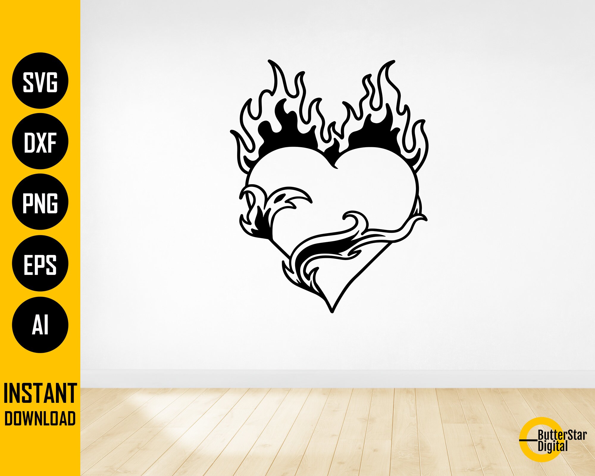 Flaming Heart, 3D Stl Model 10294, for CNC Router Engraver