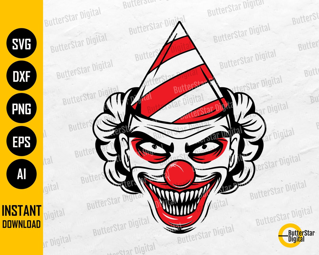 Scary Party Clown SVG Horror SVG Halloween Party Shirt Decor Decoration