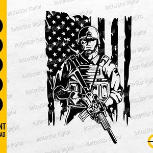 American Soldier SVG | United States Marines SVG | US Military Svg | Cricut Cut Files Cameo Printable Clip Art Vector Digital Png Eps Dxf Ai