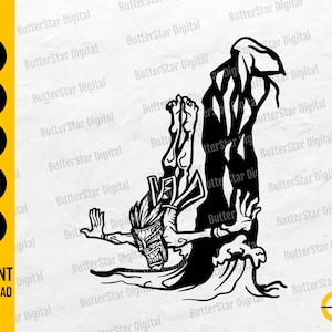 Tiki Man Cliff Diving SVG | Sports extrêmes SVG | | SVG hawaïenne Cricut Cut Files Silhouette Cuttable Clip Art Vector Digital Dxf Png Eps Ai