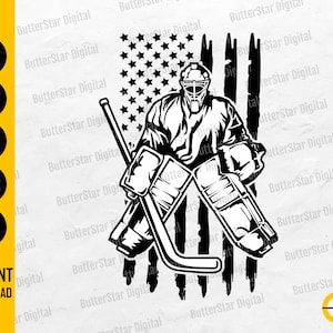American Goalie SVG | Eishockeyspieler SVG | Hockey Shirt Aufkleber Aufkleber | Cricut Cut Datei Silhouette Clip Art Vektor Digital Dxf Png Eps Ai
