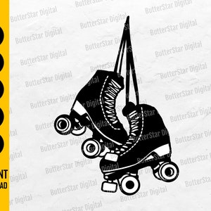 Hängeroller SVG | Rollschuh SVG Wall Art Dekor Grafik | Cricut Silhouette Schnittdatei Clipart Vektor Digital Dxf Png Eps Ai