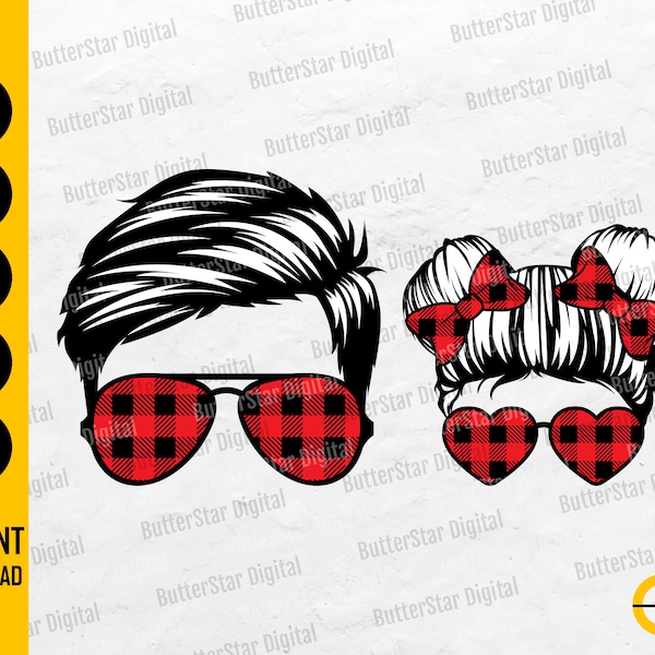 Plaid Dad Life SVG | Autumn Sunglasses SVG | Kidlife SVG | Lumberjack Svg | Cricut Cutting File Cameo Clipart Vector Digital Dxf Png Eps Ai