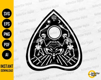 Ouija Planchette SVG | Ouija Spirit Board Game | Cricut Cutting File Silhouette | Printable Clipart Vector Digital Download Png Eps Pdf Ai