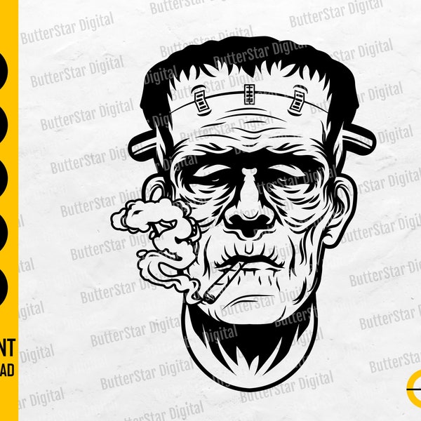 Weed Frankenstein SVG | Cannabis Halloween SVG | 420 Pot Dope Monster Ganja | Cutting File Printable Clip Art Vector Digital Dxf Png Eps Ai