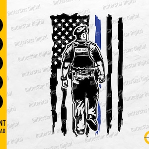 US Police Officer SVG | American Cop Svg | USA Emergency Patrol Vehicle 911 | Cricut Cut File Cuttable Clipart Vector Digital Dxf Png Eps Ai