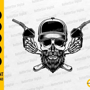 Gas Crossbones SVG | Energy Fuel Oil Petrol Garage Diesel Price Petroleum Kerosene | Cut File Cuttable Clipart Vector Digital Dxf Png Eps Ai