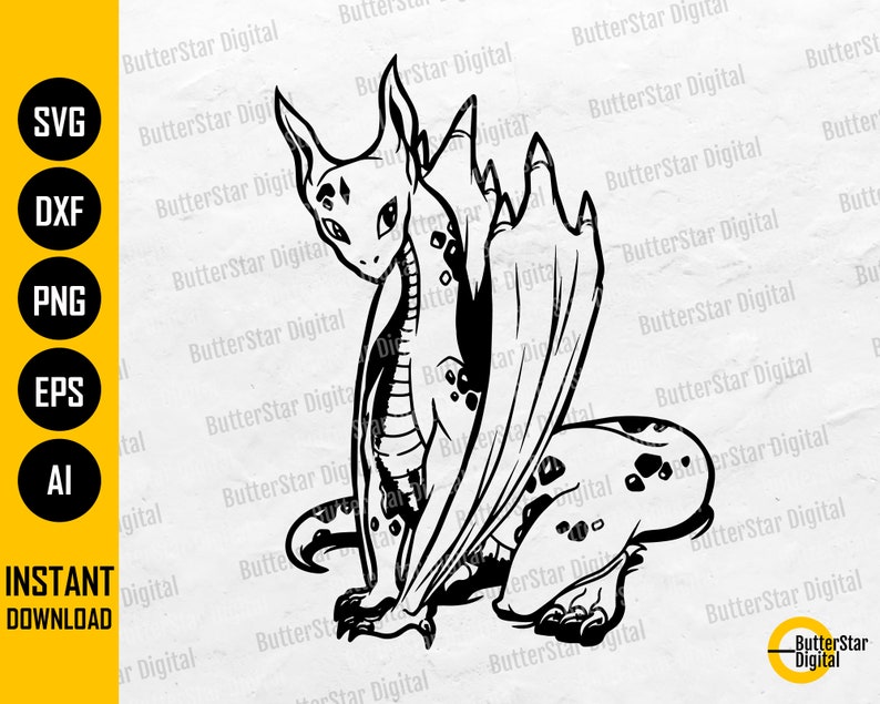 Cute Dragon SVG | Fantasy Animal SVG | Mythical Beast SVG | Cricut ...