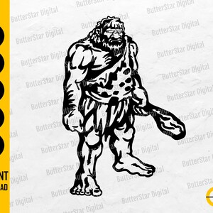 Caveman With Club SVG | Cave Man SVG | Primitive SVG | Cricut Cut Files ...