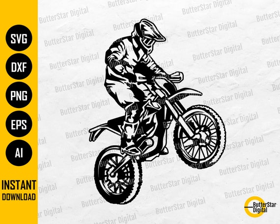 Dirt Bike Jump SVG Motorcycle SVG Offroad Extreme Race | Etsy