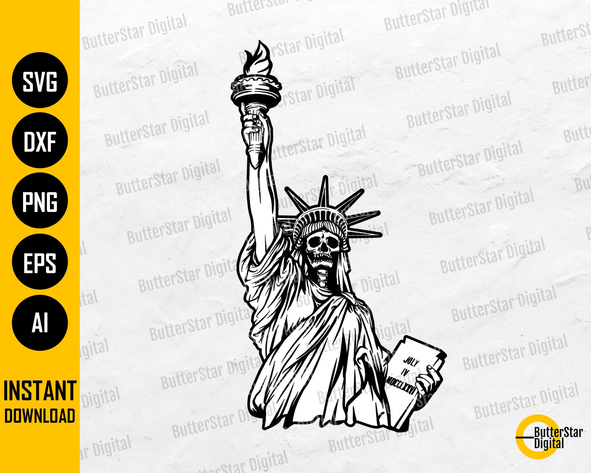 Freiheitsstatue Skelett SVG | New York City SVG | Amerika T-Shirt Wand  Kunst | Schneiden Datei druckbare Clipart Vektor Digital Dxf Png Eps Eps Ai  - Etsy Schweiz, image size:2000x1600