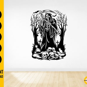 Death SVG | Grim Reaper SVG T-shirt Decal Vinyl Stencil Graphics ...