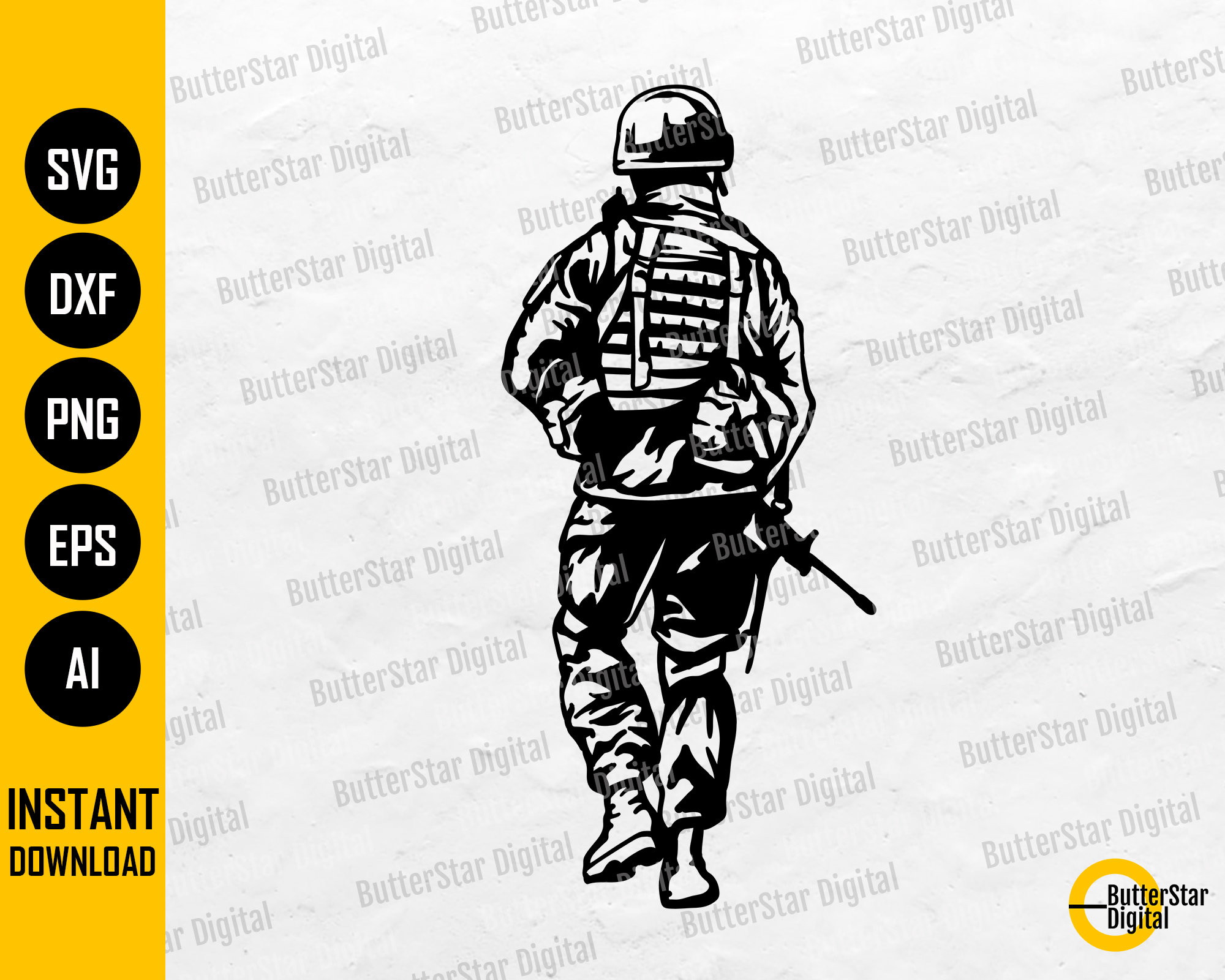Soldier Rotc Svg Walking Soldier SVG | Military SVG | Army SVG | Marines Clipart Decal ...
