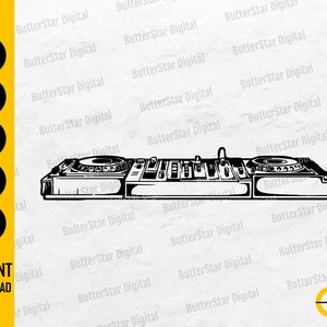 DJ Setup SVG | Mixer SVG | Disc Jockey Svg | Muziek Svg | Draaitafel Svg | Cricut Cut Files Printables Clip Art Vector Digitale Dxf Png Eps Ai