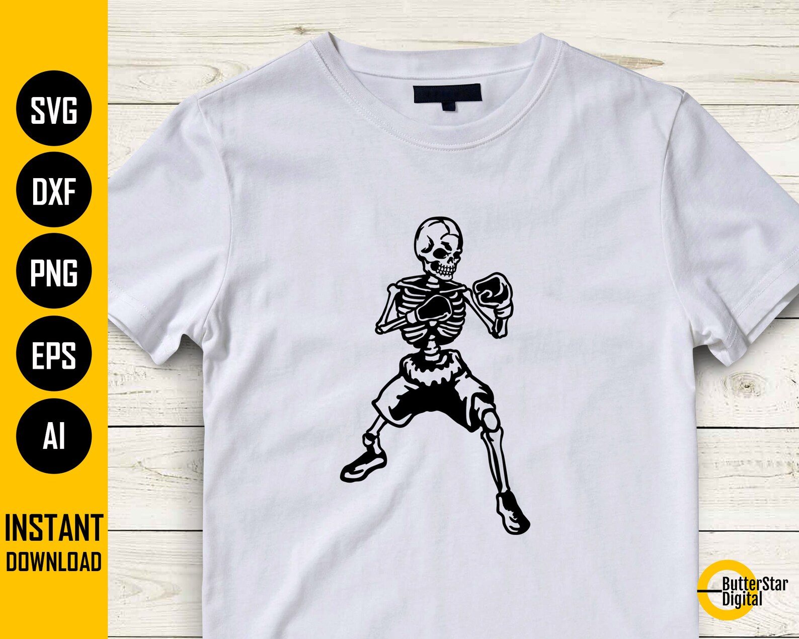 Boxer Skeleton SVG | Skull Boxing SVG | Sports Knockout Fighter Fight ...