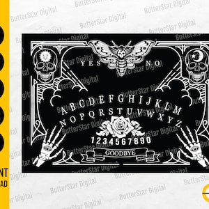 Ouija Board SVG | Dead Spirit Board Game SVG | Cricut Cutting File Silhouette Cameo Printable Clipart Vector Digital Download Dxf Png Eps Ai