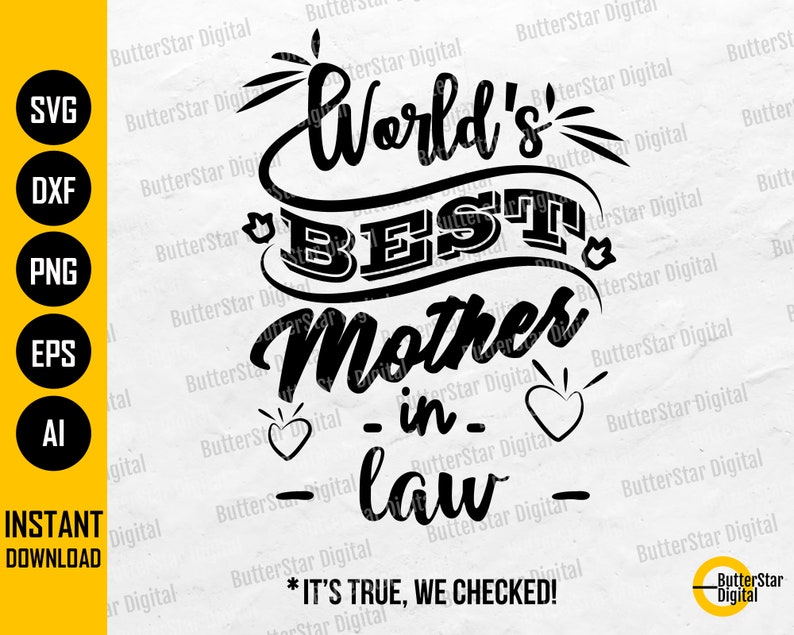Download World S Best Mother In Law Svg Mother In Law Day Gift Etsy