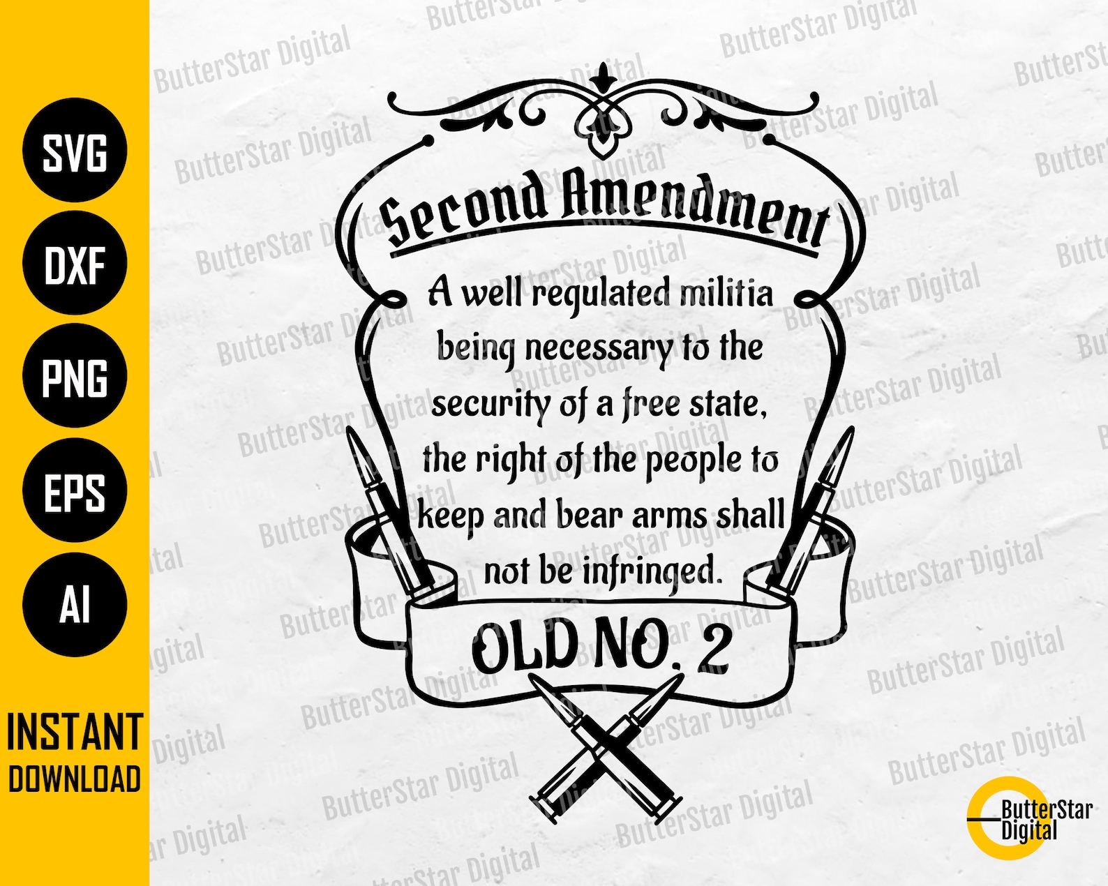 Second Amendment SVG | Old Number 2 SVG | American Svg | Cricut ...