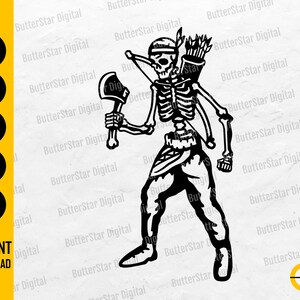 Skeleton Indigenous Warrior SVG | Tribe Tattoo T-Shirt Vinyl Decal Graphics | Cricut Cutting Files CNC Clipart Vector Digital Png Eps Dxf Ai