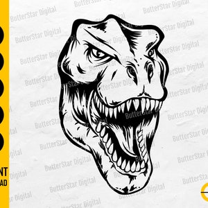 T-Rex Head SVG | Tyrannosaurus Rex | Dinosaur Face | Jurassic Animal Dino | Cricut Cutting | Clipart Vector Digital Download Png Eps Pdf Ai