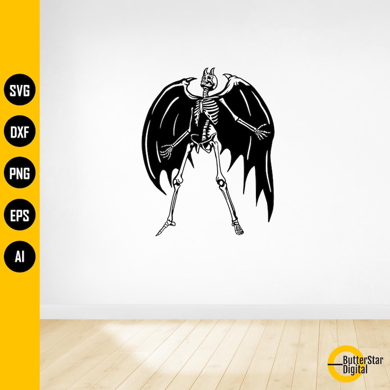 Demon Skeleton SVG | Devil SVG | Horror SVG | Hell Grave Monster Evil ...