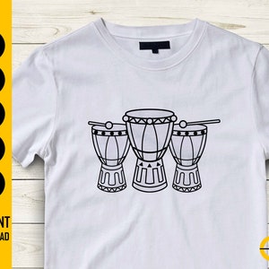 African Drums SVG Djembe SVG Jembe SVG Musical Instrument Svg Cricut Cameo Cut File Printable Clip Art Vector Digital Dxf Png Eps Ai image 2