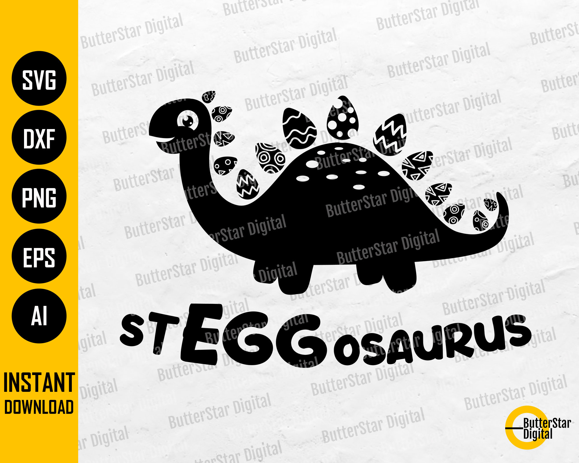 Steggosaurus SVG Easter Dinosaur SVG Easter Eggs SVG - Etsy Australia