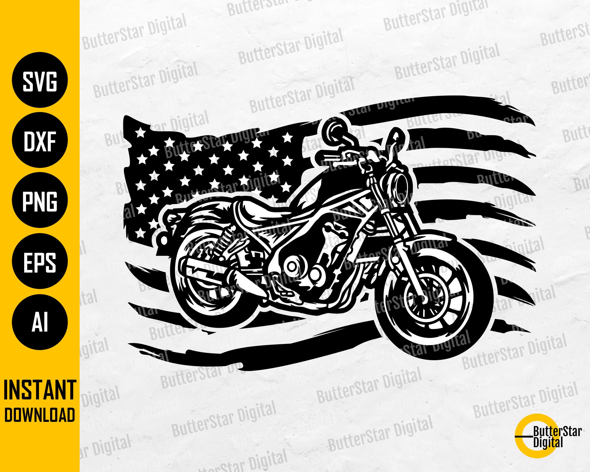 thumbnail image 2 of 34cm Metal Tin USA Motorbike Model | American Flag Chopper | BNIB Collectible 2 of 5